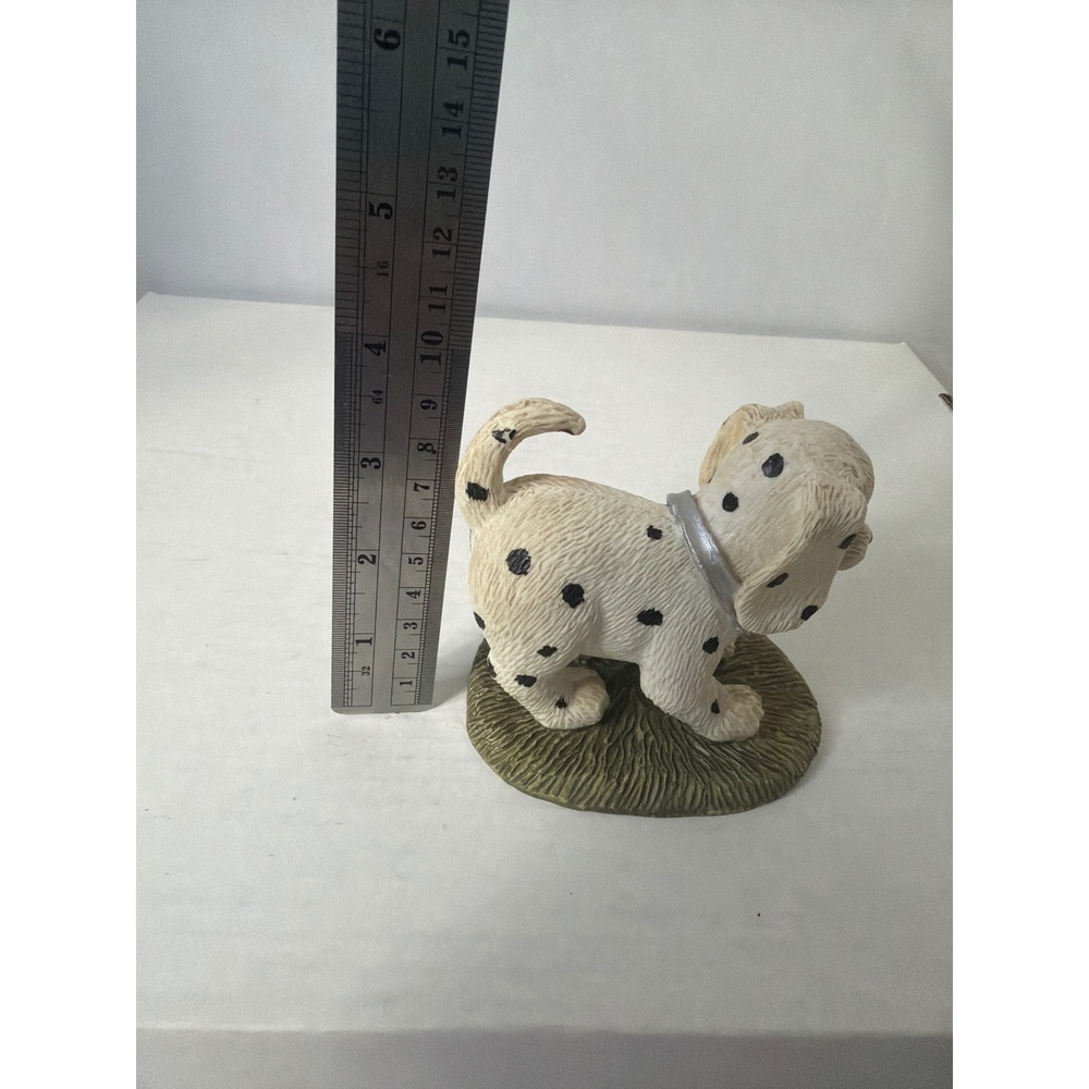 Vintage Dalmatian Puppy Dog Figurine Spotted Resin Small Animal Decor - Picture 8 of 9